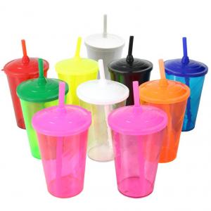 Copo Twister 300ml com Canudo Acrílico  Impressão Colorida   