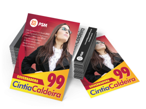 ELEIÇÕES 2024 SANTINHOS COUCHÊ 90G SEM VERNIZ 70X100MM 90 gramas 7X10CM 4x4 FRENTE E VERSO  